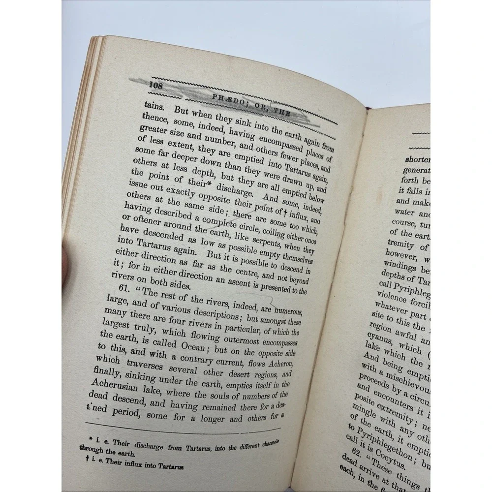 Plato On The Immortality Of The Soul Phaedo Hurst & Co Antique Hardcover Red